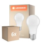 Confezione Multipack 6x Ledvance Classic LED E27 Pera Ghiaccio 8.8W 806lm - 827 Bianco Molto Caldo | Dimmerabile - Sostitua 60W