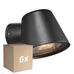 Confezione Multipack 6x Nordlux Aleria Luce Da Parete Metallo Nero | IP44 - Adatto per GU10