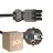 Confezione Multipack 50x Noxion GST - Compatibile Cavo di alimentazione Nero - Femmina + Schuko Europlug - 3m - 3 pole 0.75mm2