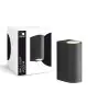 D'Lite Luce Da Parete Vossem Nero Up & Down| IP54 - Adatto Per 2x GU10